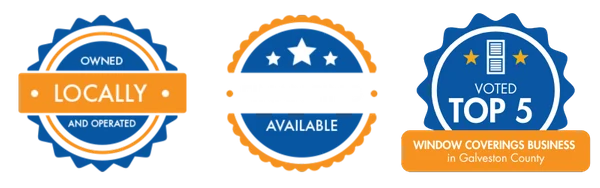Locally owned and operated. Financing available. Voted a top 5 window coverings business in Galveston County.